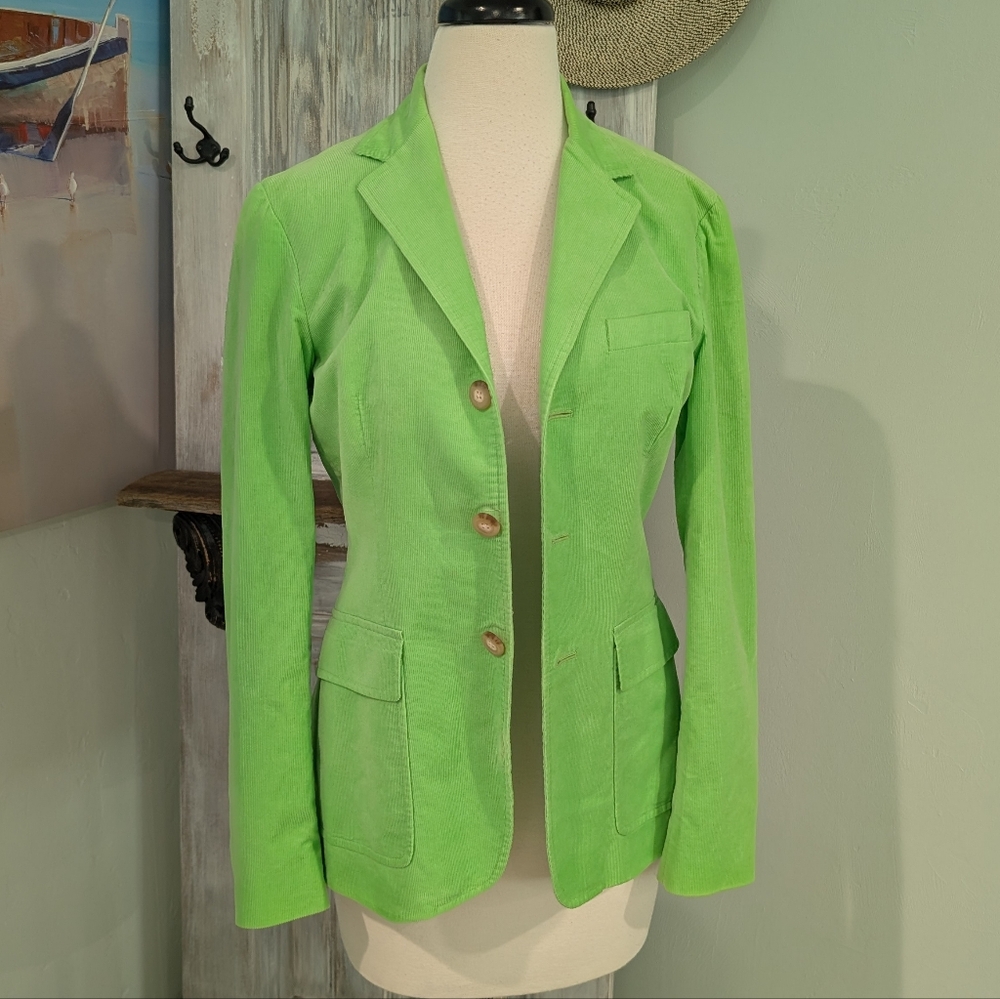 Ralph Lauren Bright Green Corduroy Blazer